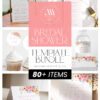 Bright Floral Bridal Shower Bundle Template | Love In Bloom Bridal Shower Invitations | 50 Shower Games Printable