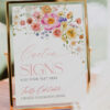 Spring Floral Table Sign Printable | Custom Wedding Shower Signs Template