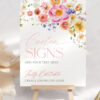Spring Floral Table Sign Printable | Custom Wedding Shower Signs Template Spring Floral Table Sign Printable | Custom Wedding Shower Signs Template