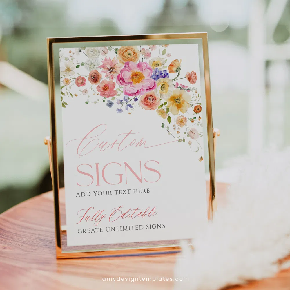 Table Sign Template