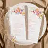 Wedding Thank You Napkin Note Template, Bright Flowers Shower Table Thank You Template, Vivid Floral Place Setting Thank You B066