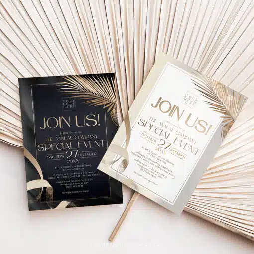 Elegant Business Invitation Template | Editable Corporate & Dinner Party Invite