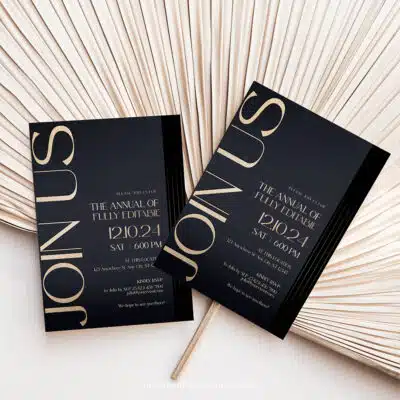 Business Invitation Template | Editable Corporate & Dinner Party Invite