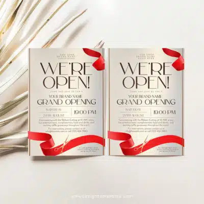 Gold Grand Opening Invitation | Editable Business & Launch Party Template