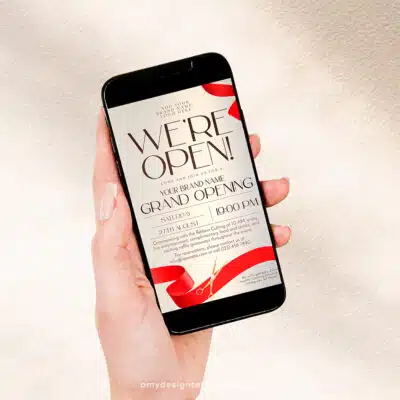 Gold Grand Opening Invitation | Editable Business & Launch Party Template