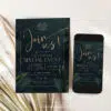 Emerald Business Invitation Template | Editable Greenery Corporate & Dinner Party Invite