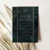 Emerald Gold Business Invitation Template | Editable Greenery Corporate & Dinner Party Invite