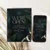 Emerald Grand Opening Invitation | Editable Green & Gold Business Launch Invite
