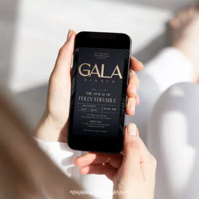 Gala Invitation Template | Editable Business & Dinner Party Digital Invite