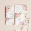 Floral Wedding Invitation Template | Editable Bright Spring Wedding Invite Suite