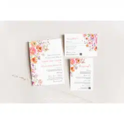 Floral Wedding Invitation Template | Editable Bright Spring Wedding Invite Suite