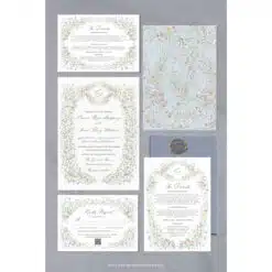 Vintage Wedding Invitation Template, Wildflower Wedding Invitation Cards, Elegant Wedding Printables Template D033