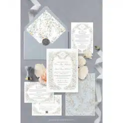 Vintage Wedding Invitation Template, Wildflower Wedding Invitation Cards, Elegant Wedding Printables Template D033