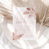 Boho Pink Bridal Brunch Invitation Template | Bohemian Dusty Rose Boho Pink Bridal Brunch Invitation Template | Bohemian Dusty Rose