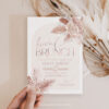 Boho Pink Bridal Brunch Invitation Template | Bohemian Dusty Rose Boho Pink Bridal Brunch Invitation Template | Bohemian Dusty Rose