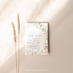 Elegant Botanical Bridal Brunch Invitation Template