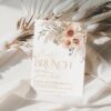 Boho Bridal Brunch Invitation Burnt Orange & Pampas Grass