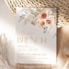 Boho Bridal Brunch Invitation Burnt Orange & Pampas Grass