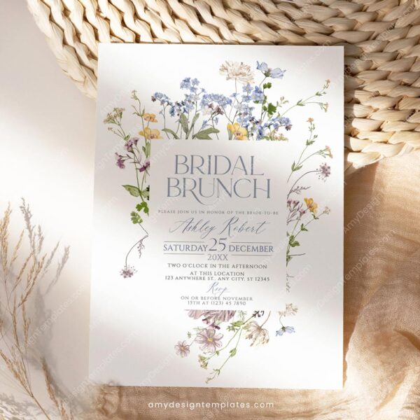 Wildflower Bridal Brunch Invitation