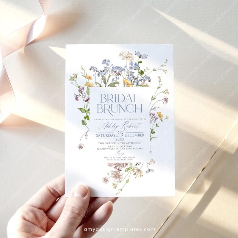 Wildflower Bridal Brunch Invitation
