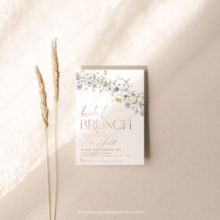 Elegant Wildflower Bridal Brunch Invitation Card