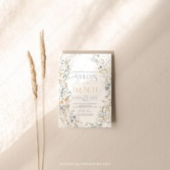 Enchanted Floral Bridal Brunch Invitation Card Printable