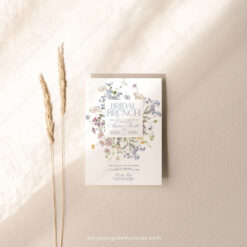 Boho Wildflower Bridal Brunch Invitation Template