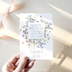 Boho Wildflower Bridal Brunch Invitation Template