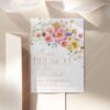 Floral Bridal Brunch Invitation Template | Spring Bright Flowers Floral Bridal Brunch Invitation Template