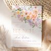 Spring Floral Bridal Brunch Bundle | Peach Purple Bridal Shower Brunch Invitations Card | Printable Menu, Cards & Signs Spring Floral Bridal Brunch Invitation Template