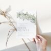 Greenery Bridal Brunch Invitation Template | Rustic Eucalyptus Greenery Bridal Brunch Invitation Template