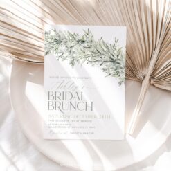 Greenery Bridal Brunch Invitation Template