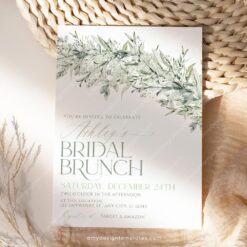 Greenery Bridal Brunch Invitation Template