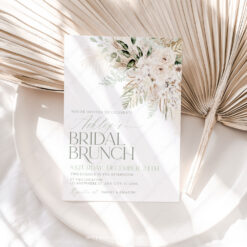 Green Bridal Brunch Invitation Template | Bohemian Bridal Shower Brunch