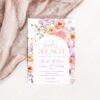 Floral Bridal Brunch Invitation Template | Spring Colorful Flowers Floral Bridal Brunch Invitation Template