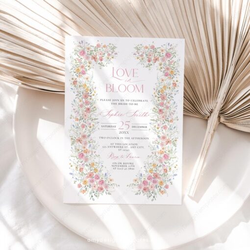 Love in Bloom Bridal Shower Brunch Invitation Template