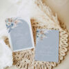 Dusty Blue Wedding Invitation Suite | Blue Wedding Template | Boho Arched