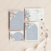 Dusty Blue Wedding Invitation Suite | Blue Wedding Template | Boho Arched