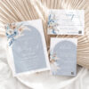 Dusty Blue Wedding Invitation Suite | Blue Wedding Template | Boho Arched