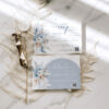 Dusty Blue Wedding Invitation Suite | Blue Wedding Template | Boho Arched