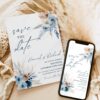 Blue Save The Date Template | Bohemian Wedding Save The Dates Card Printable Blue Save The Date Template | Bohemian Wedding Save The Dates Card Printable ACB037