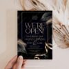 Modern Grand Opening Invitation Template | Editable We Are Open Invite Card