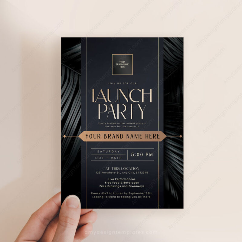 Modern Minimalist Grand Opening Flyer | Business Launch Invitation Template