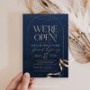 Shop Grand Opening Invitation Template | Navy Gold Business Invite