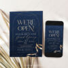 Shop Grand Opening Invitation Template | Navy Gold Business Invite