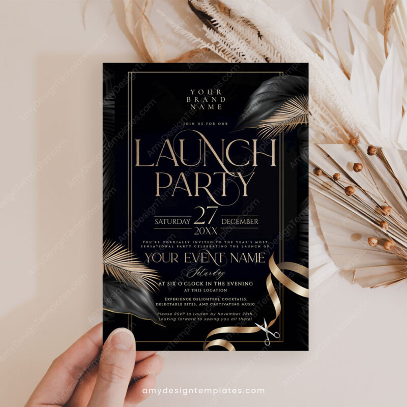 Business Grand Opening Invitation Card Printable | Launch Party Invite Business Grand Opening Invitation Card Printable | Launch Party Invite