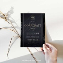C012 Corporate Party Invitation Template Amy Design 2