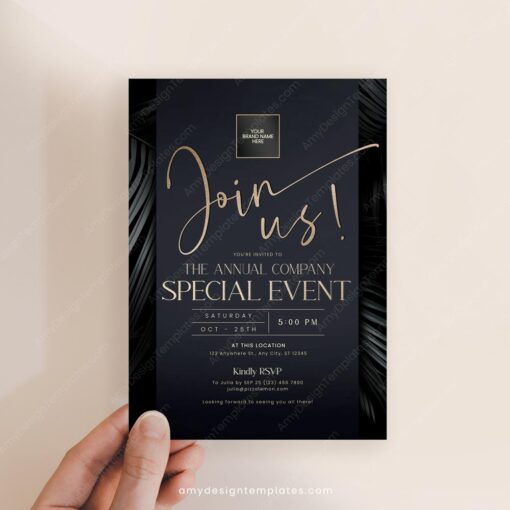 Business Invitation Template, Join Us Invitation Card Printable - Image 4