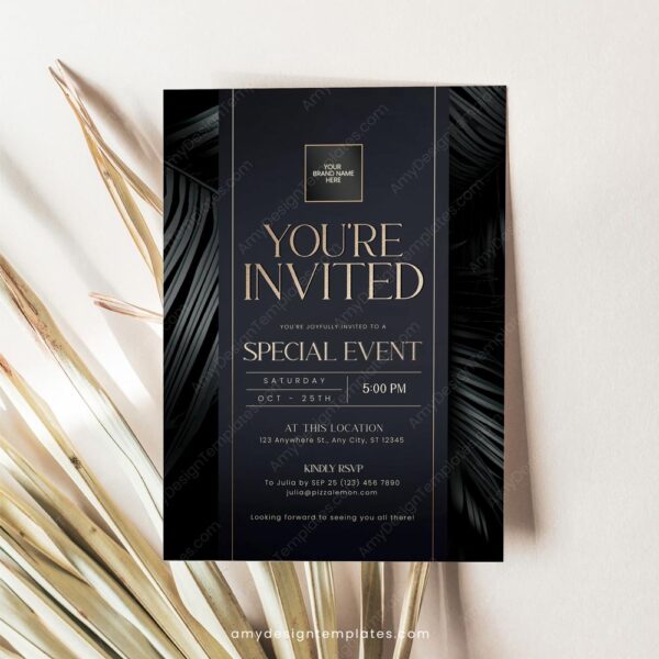You Are Invited Card Template | Business Anniversary Invitation
