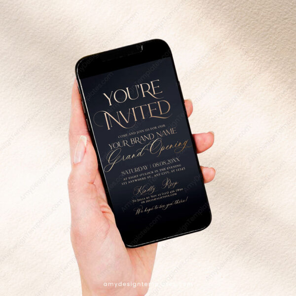 Printable Grand Opening Invitation Card | Business Launch Invite